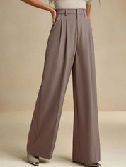 Kotty Women High-Rise Pleated Wide-Leg Trousers