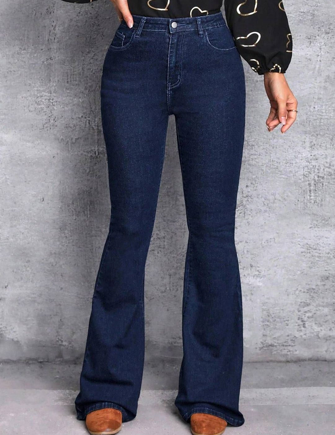 Kotty Women Jean Bootcut High-Rise Light Fade Stretchable Jeans