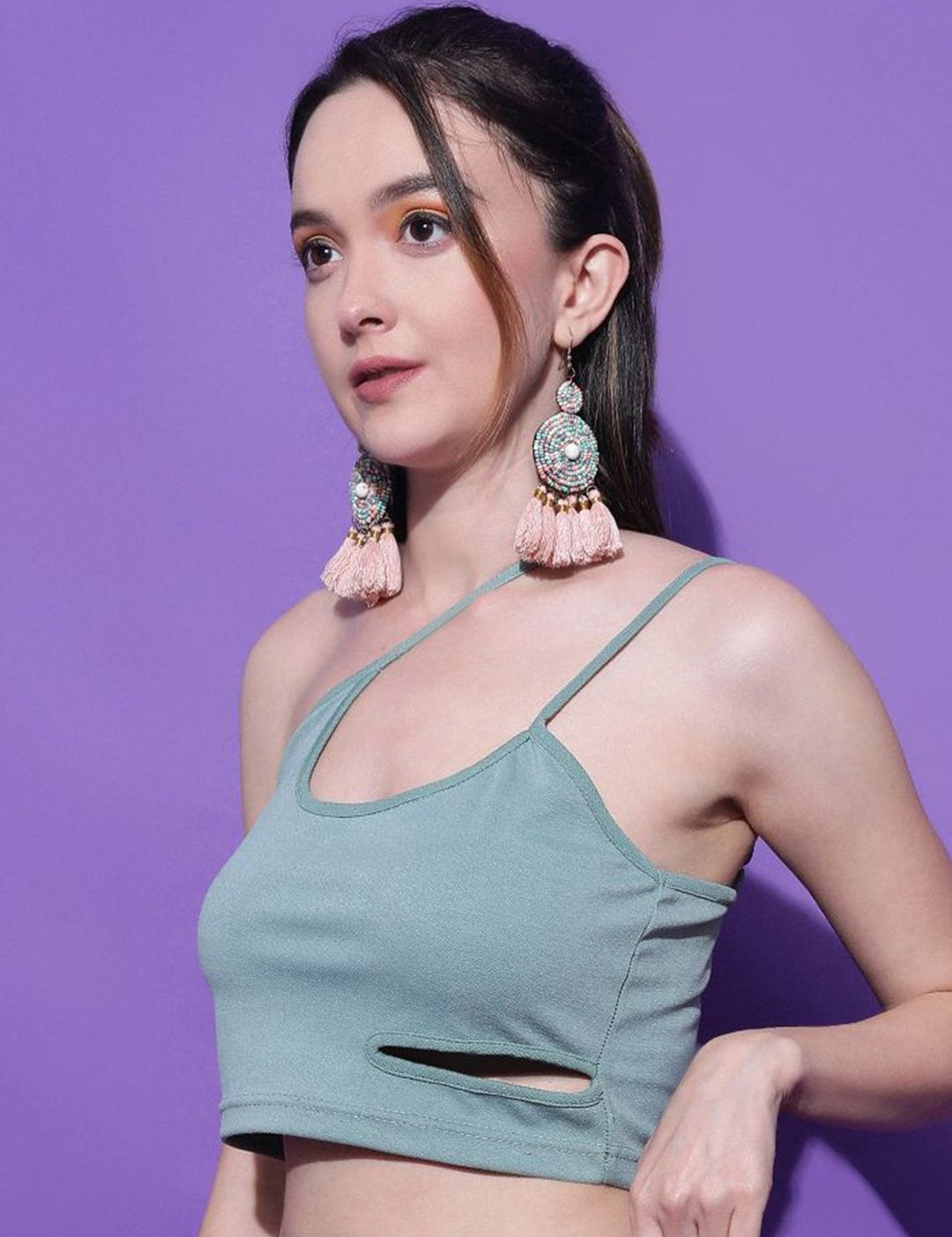 Kotty Women Solid One Shoulder Top