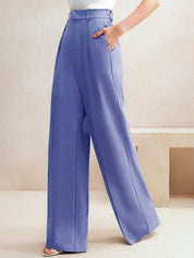Kotty Women Solid Pleated High-Rise Relaxed Fit Formal Trousers