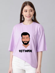 Kotty Women Graphic Printed Round Neck Cotton Oversized T-shirt