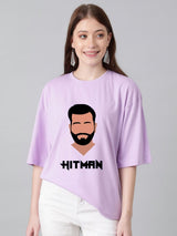 Kotty Women Graphic Printed Round Neck Cotton Oversized T-shirt