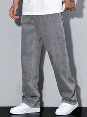 Kotty Men Baggy Mid-Rise Light Fade Stretchable Jeans