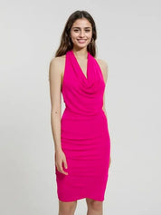 Kotty Women Halter Neck Bodycon Midi Dress