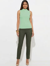 Kotty Top Forest Green Women's High Sleeveless Fashion
