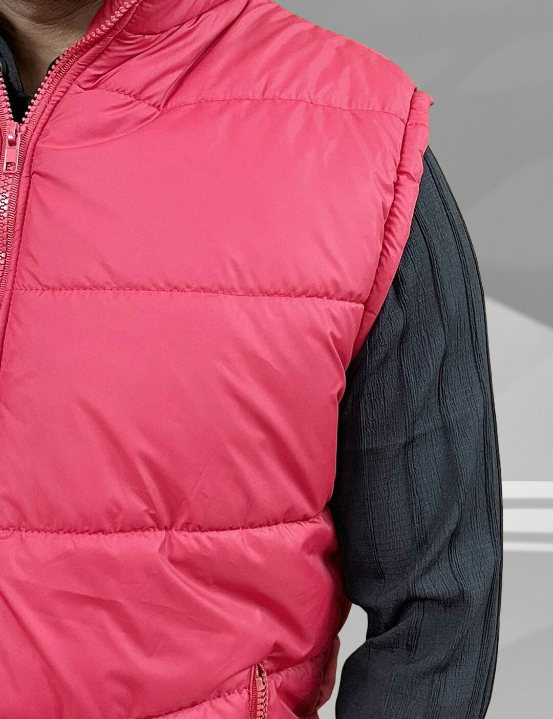 Kotty Men Mock Collar Sleeveless Puffer Jacket