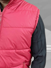 Kotty Men Mock Collar Sleeveless Puffer Jacket