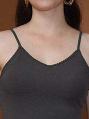 Kotty Women Solid Shoulder Straps Bodycon Dress