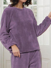 Kotty Velvet Round Neck Winter Nightsuit