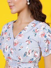 Kotty Printed Crepe Fit & Flare Mini Dress