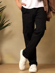 Kotty Men Regular Fit Mid-Rise Clean Look No Fade Stretchable Jeans