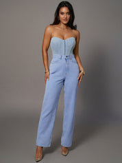 Kotty Women Straight Fit High-Rise Stretchable Jeans