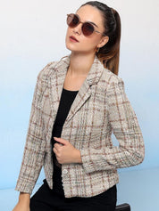 Kotty Checked Single-Breasted Overcoat