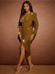 Kotty Women Embellished Bodycon Midi Dress