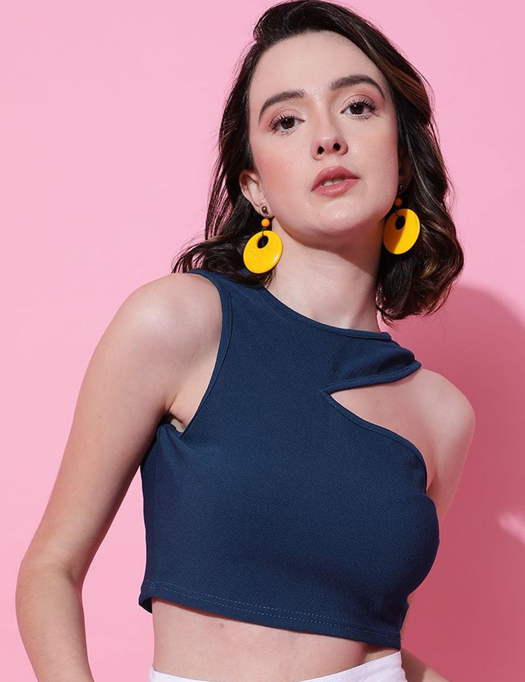 Kotty Women Solid High Neck Top