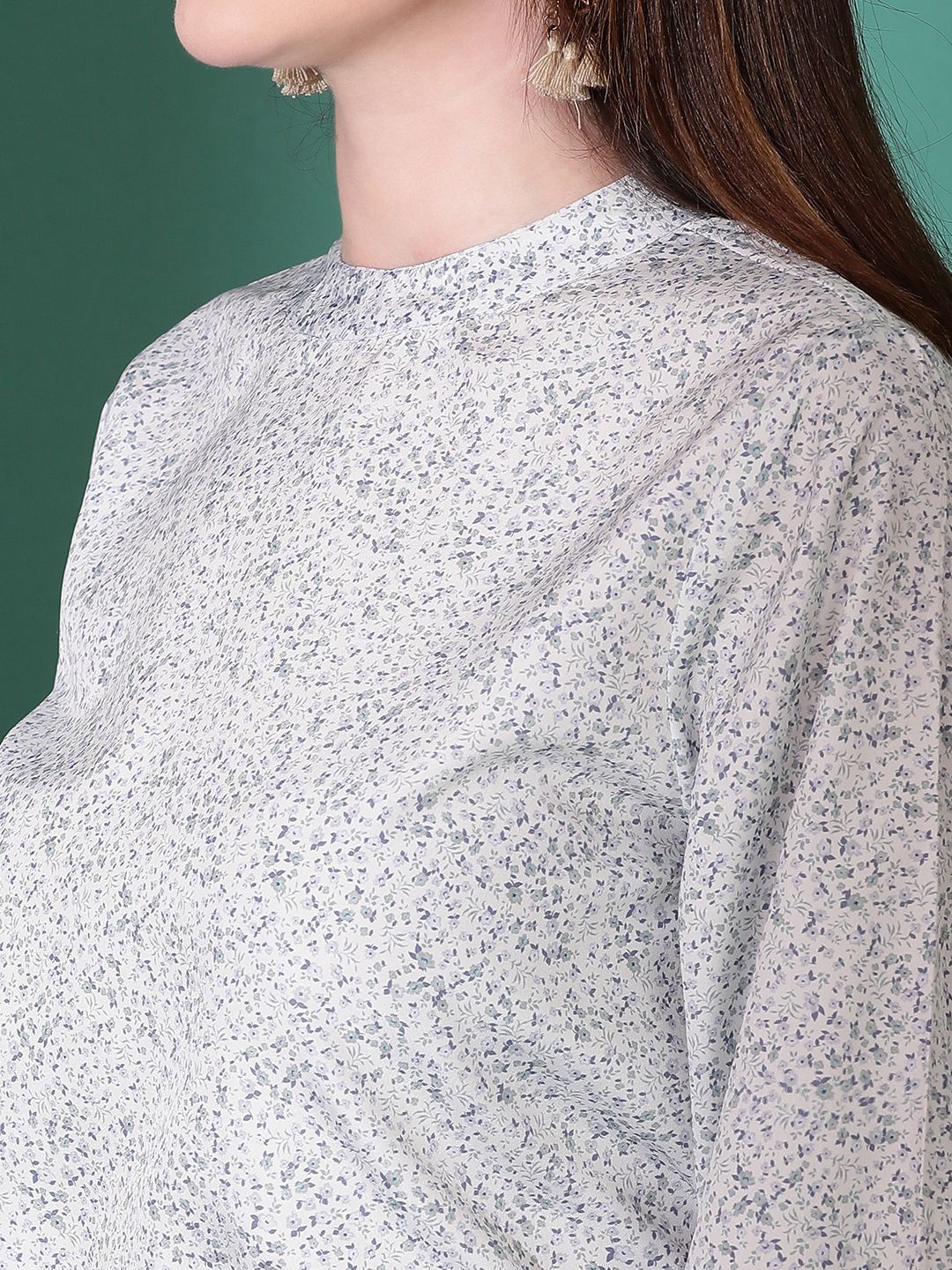 Kotty Women Abstract Printed High Neck  Top