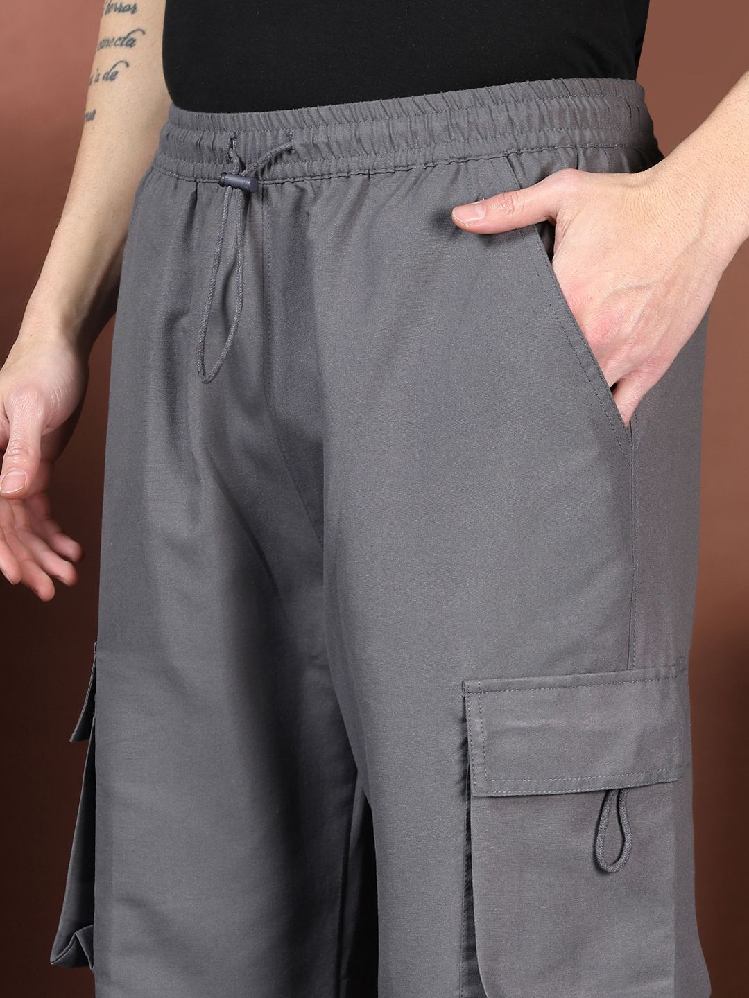 Kotty Men Relaxed Easy Wash Cargos Trousers