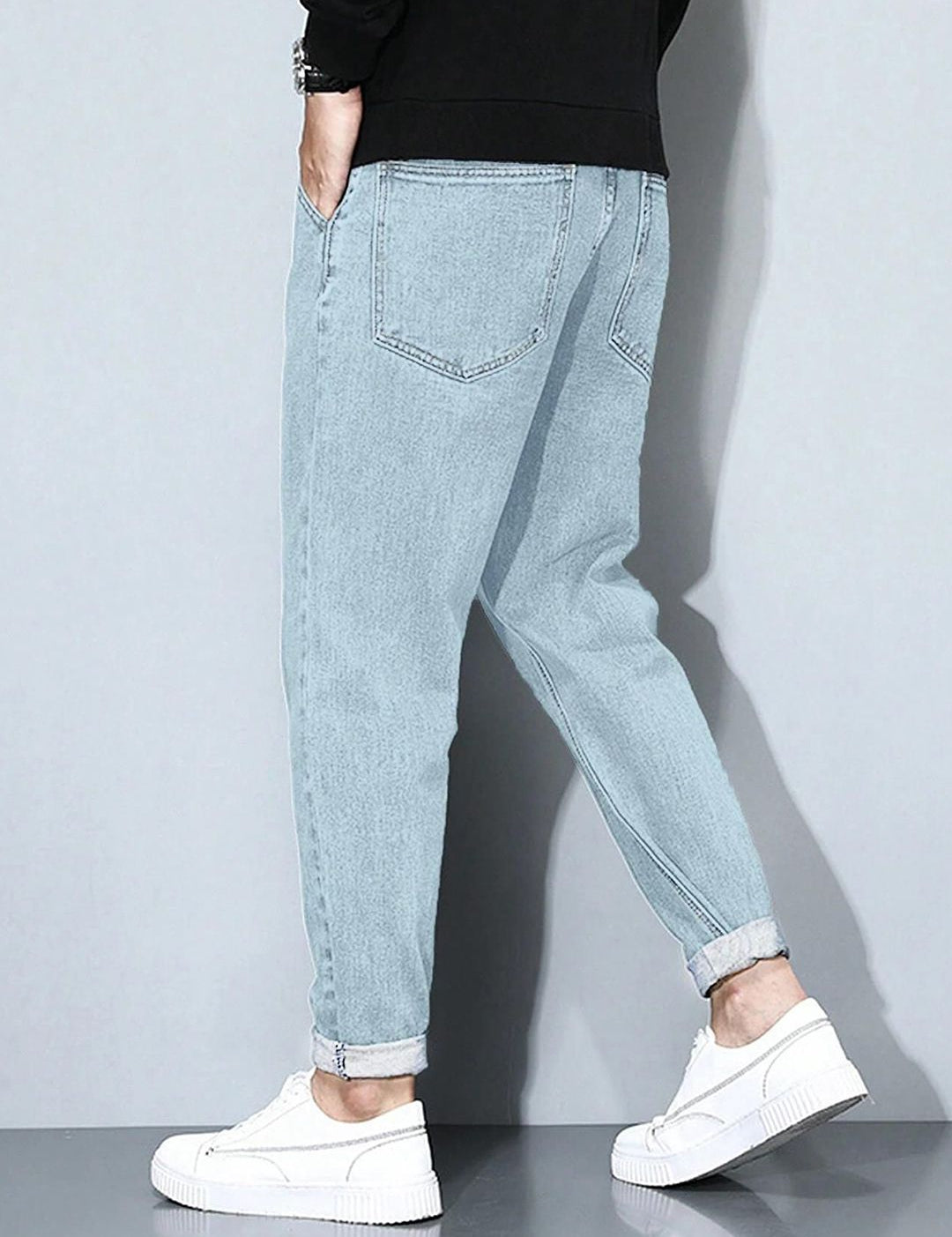 Kotty Men Straight Fit Low-Rise Stretchable Jeans