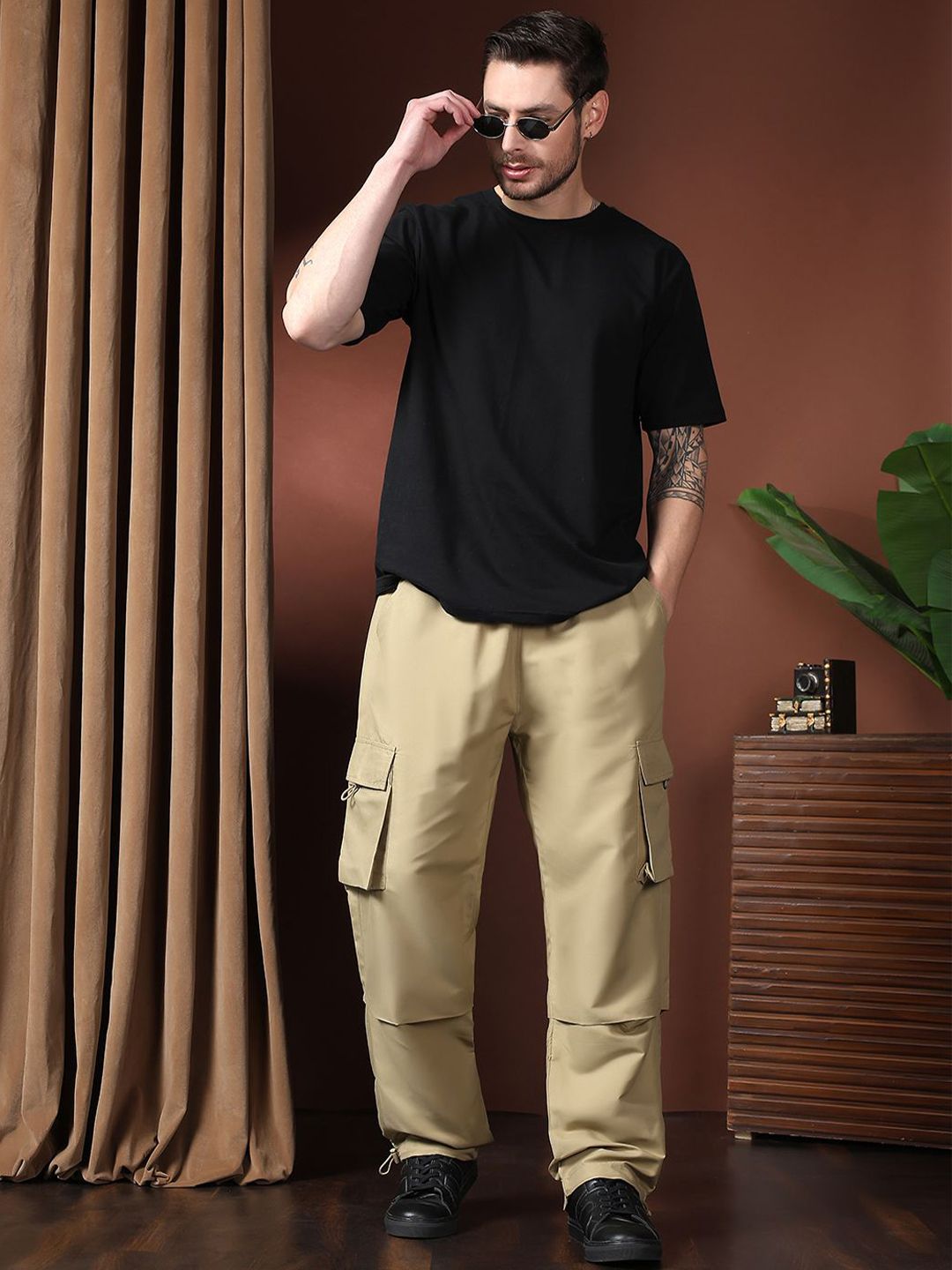 Kotty Men Relaxed Easy Wash Cargos Trousers