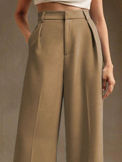 Kotty Women Relaxed Fit High-Rise Pleated Trousers