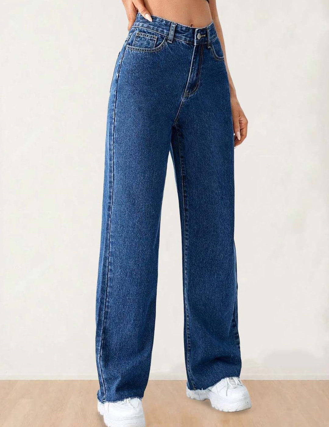 Kotty Women Straight Fit High-Rise Stretchable Jeans