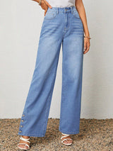 Kotty Women Straight Fit High-Rise Stretchable Jeans