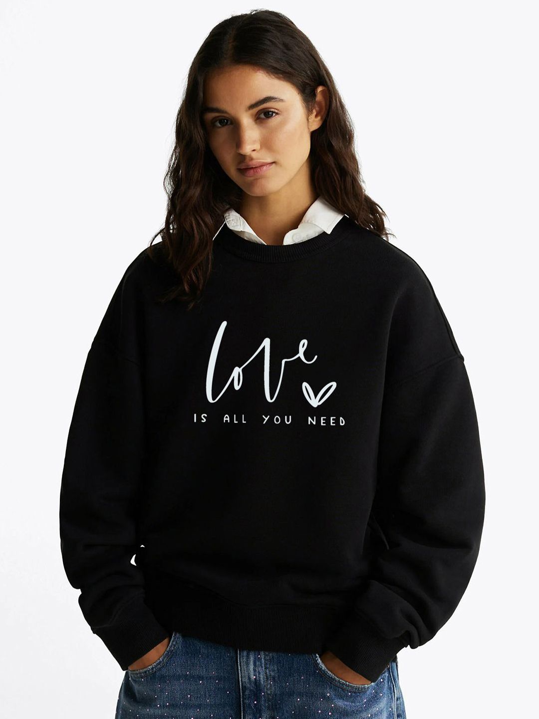 Kotty Women Typography Printed Long Sleeves Sweatshirt