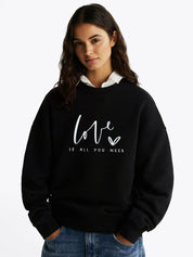 Kotty Women Typography Printed Long Sleeves Sweatshirt