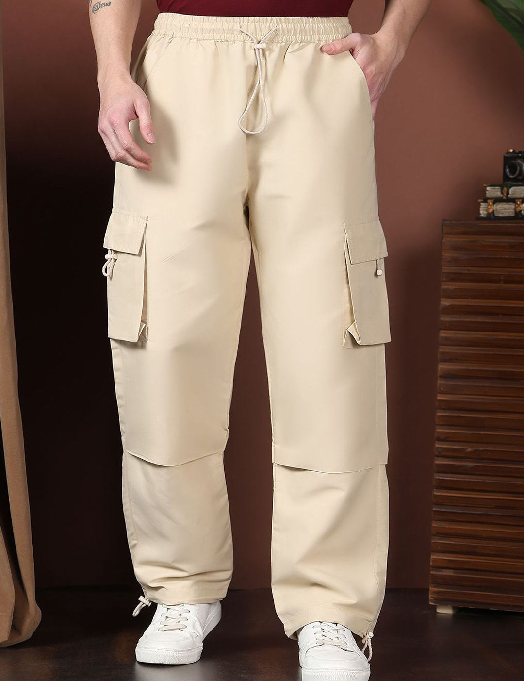 Kotty Men Relaxed Easy Wash Cargos Trousers