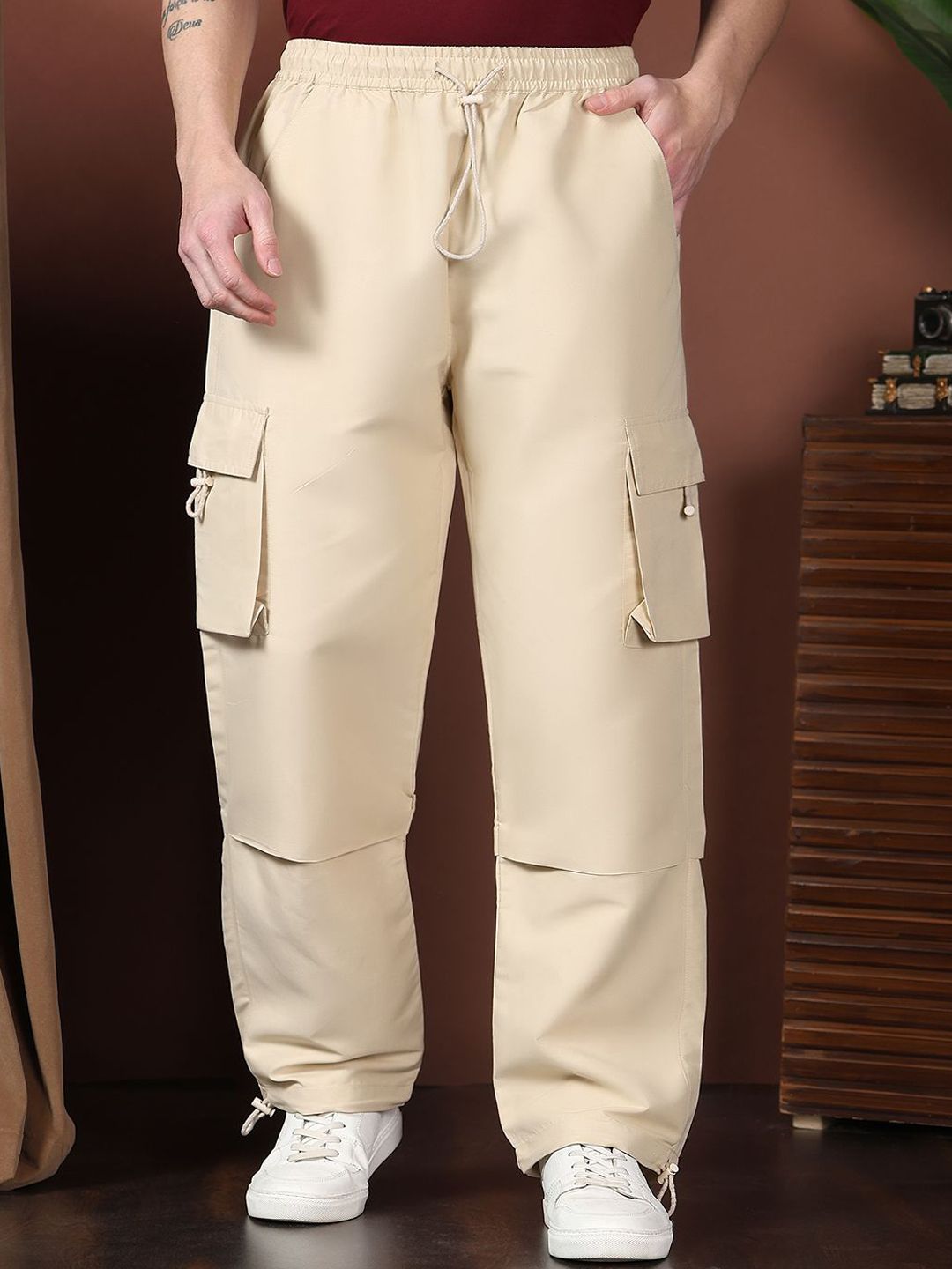 Kotty Men Relaxed Easy Wash Cargos Trousers