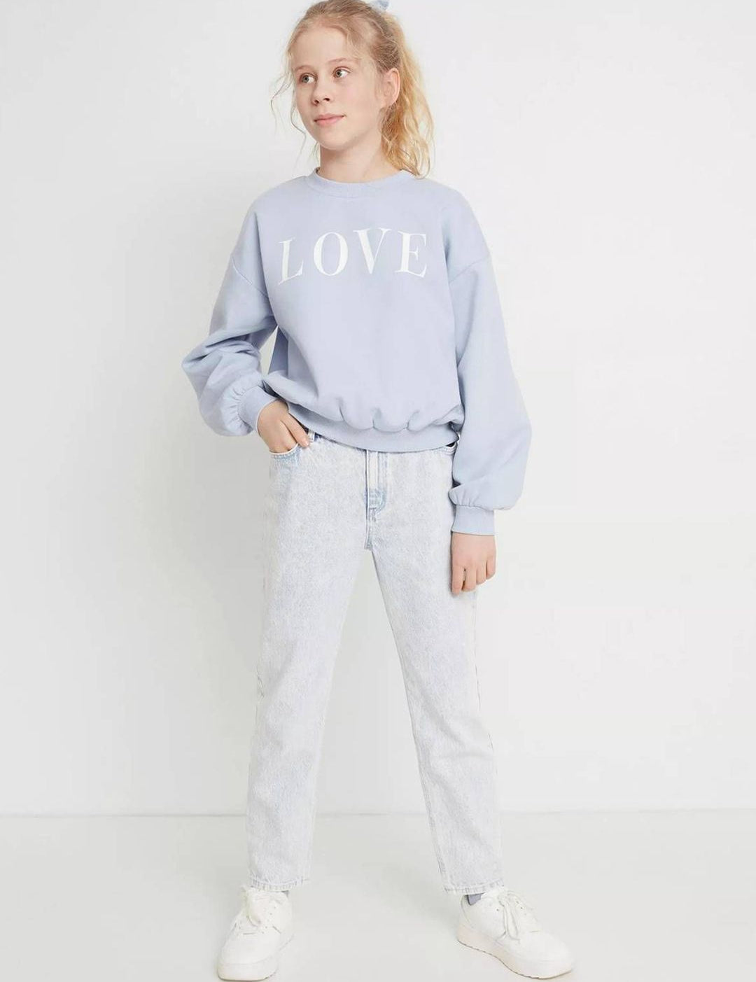 Kotty Girls Straight Fit High-Rise Stretchable Jeans