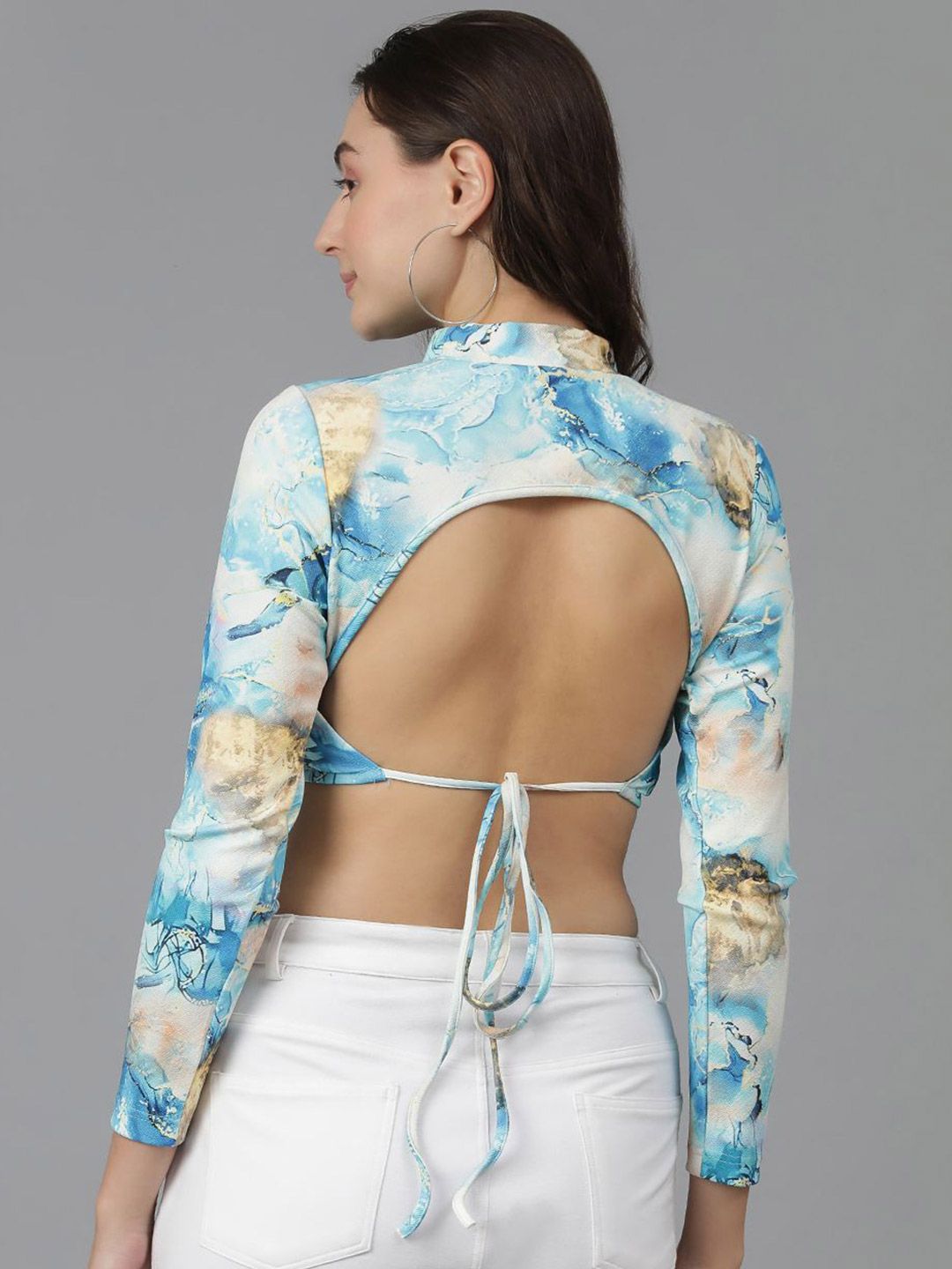 Kotty Floral Print Crop Top