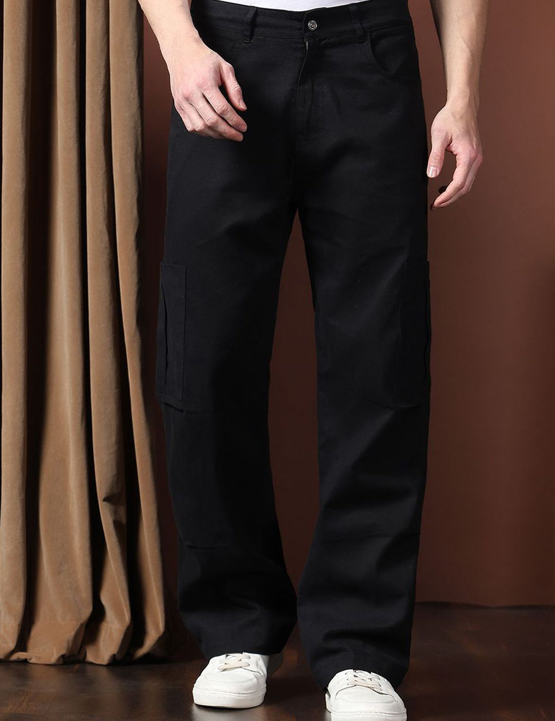 Kotty Men Relaxed Easy Wash Cargos Trousers