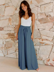 Kotty Women Loose Fit High-Rise Wide-Leg Cotton Trouser