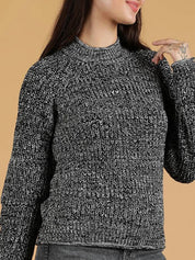Kotty Mock Collar Knitted Cotton Sweater