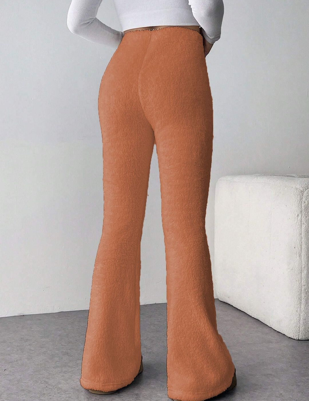 Kotty Women High-Rise Slip-On Bootcut Easy Wash Trousers