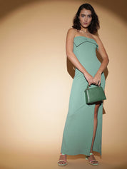 Kotty Solid Off-Shoulder Maxi Dress