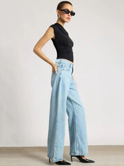 Kotty Women Jean Straight Fit High-Rise Heavy Fade Stretchable Jeans