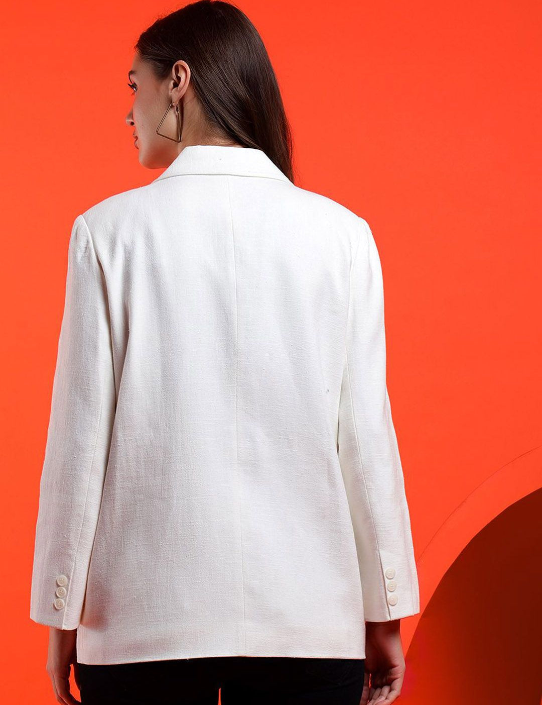 Kotty Notched Lapel Collar Long Sleeves Overcoat