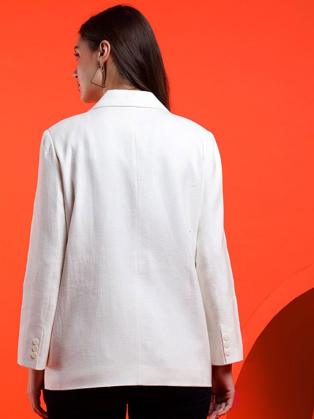 Kotty Notched Lapel Collar Long Sleeves Overcoat