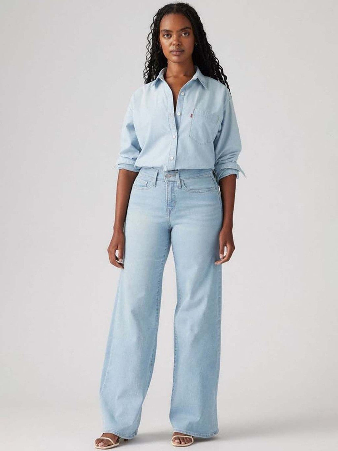 Kotty Women Flared High-Rise Stretchable Cotton  Jeans