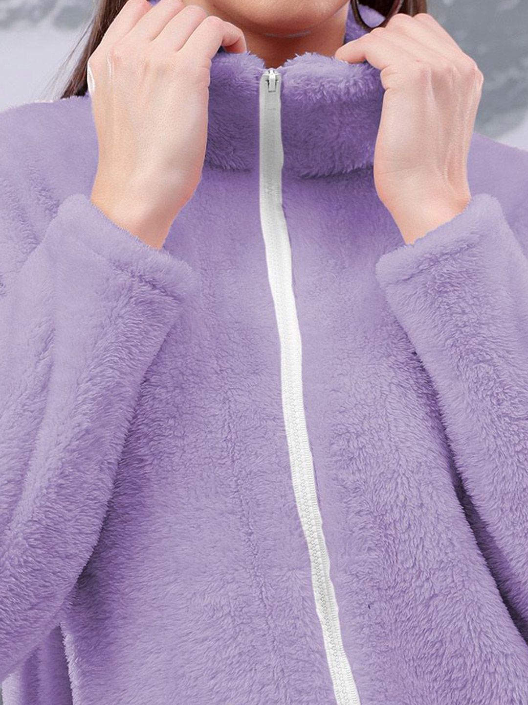 Kotty Women High Neck Front-Open Sweatshirt