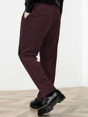 Kotty Men Relaxed Straight Fit High-Rise Corduroy Trousers