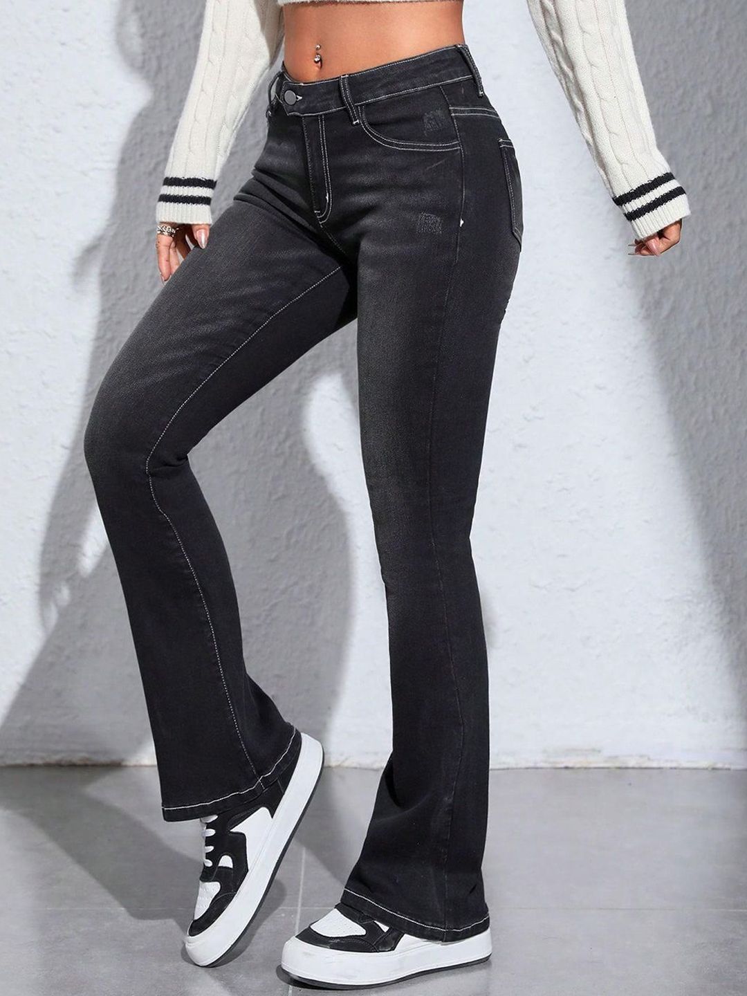 Kotty Women Jean Bootcut High-Rise Stretchable Jeans