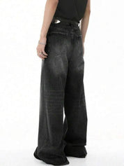Kotty Men Wide Leg Low Rise Light Fade Stretchable Jeans
