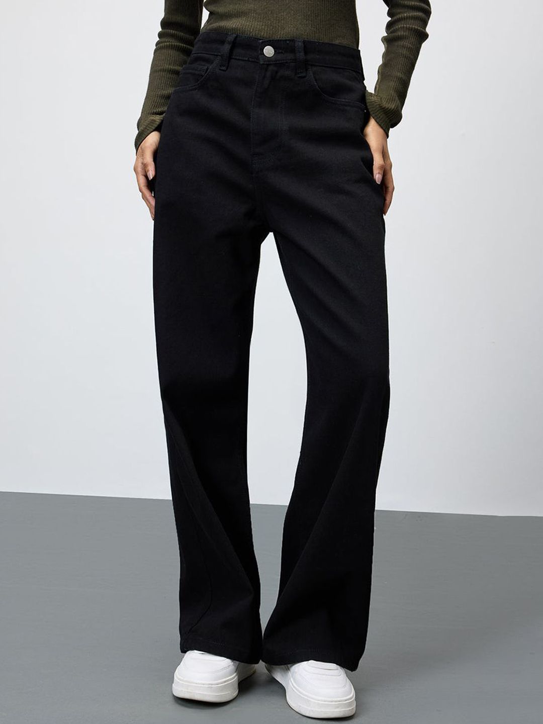 Kotty Women Jean Wide Leg Stretchable Jeans