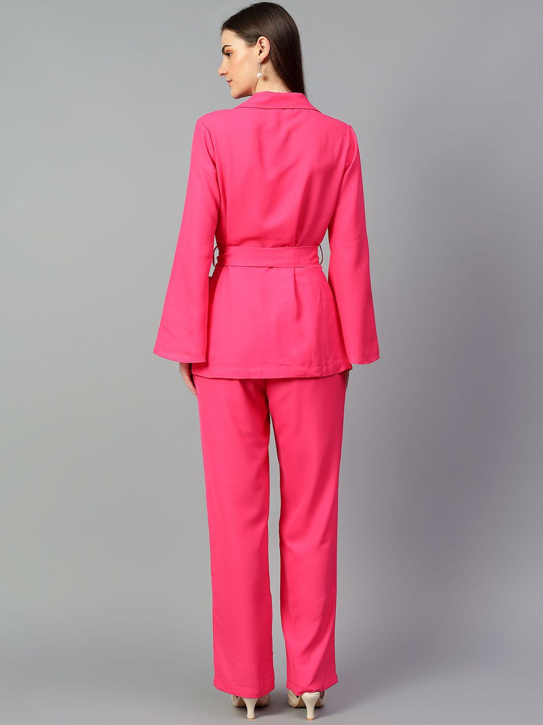 Kotty Pink Tie-Up Blazer & Trousers