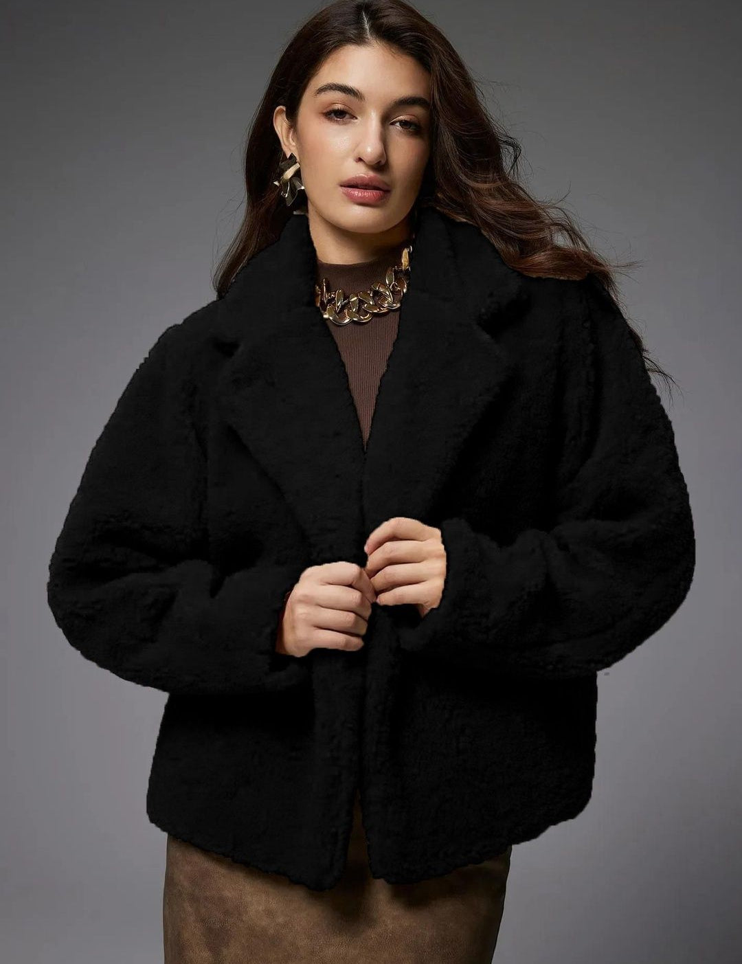 Kotty Lightweight Open Front Lapel Collar Jacket