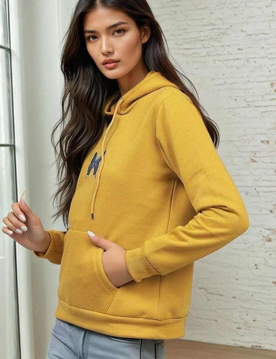 Kotty Women Full Sleeve Printed Hooded Sweatshirt