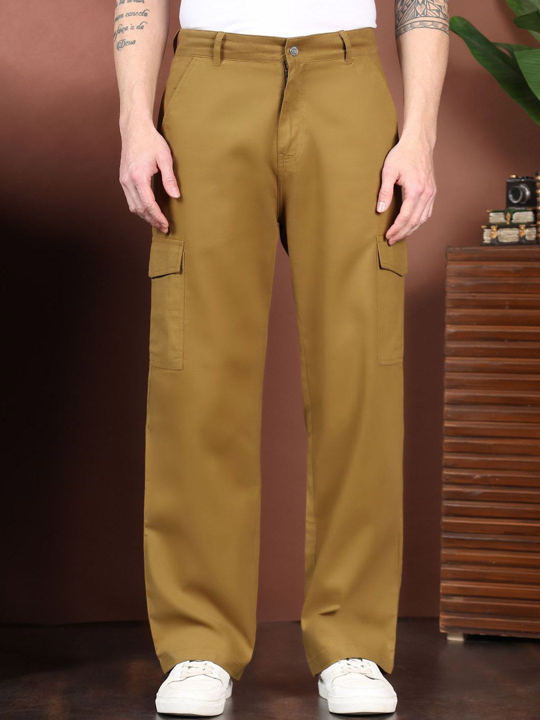 Kotty Men Relaxed Easy Wash Cargos Trousers